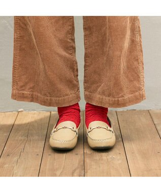 ing <ing>【3E】【サスティナブル】ビット付きモカシューズ ベージュ