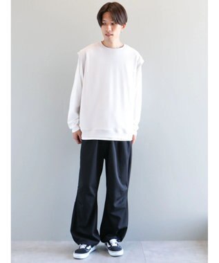 CRAFT STANDARD BOUTIQUE 梨地カットベスト＋Ｌ／Ｓ　ＴＥＥーＳＥＴ Light Gray