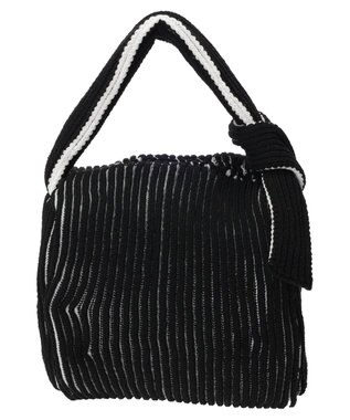 earth music&ecology ツートンリブワンショルバッグ Black