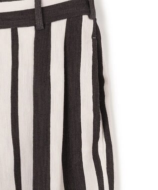 JOSEPH ジョゼフストライプ　トラウザーズ Oyster White/ Black