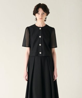 GRACE CONTINENTAL レースショートトップ ブラック