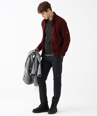 JOSEPH ABBOUD MOUNTAIN 【UNISEX】ポーラテックブロックフリース ワイン系