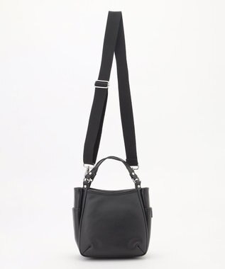 Y'SACCS カウレザー スクエア2wayミニトート ブラック