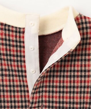 組曲 KIDS 【90-100㎝】チェックジャガード ワンピース ブラウン系3