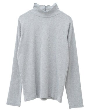 Green Parks ラメリブタートルプルオーバー Gray