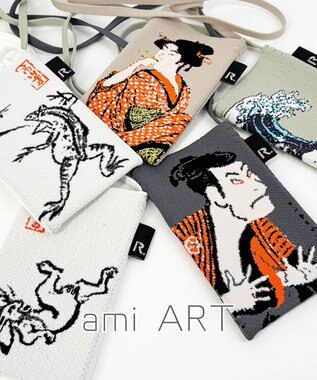 ROOTOTE 8555【持ち歩くアート】RO.サコッシュ.アミ.アート-B 01：ウェーブ