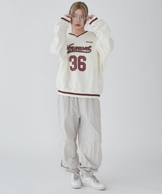 WEGO 【ユニセックス着用ITEM】ナンバリングプルオーバー オフホワイト