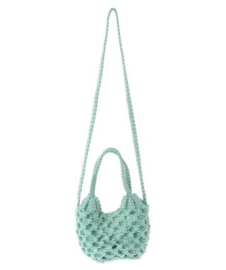 CRAFT STANDARD BOUTIQUE 別注/maison vert マクラメ手編みショルダーバッグ Blue Green