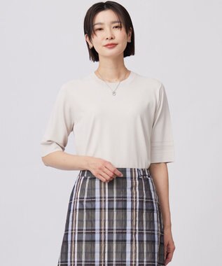 【洗える】RAYON ELITE STRETCH クルーネック ニット