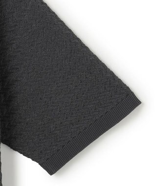 JOSEPH HOMME ヘリンボンボーダー　ポロ グレー系