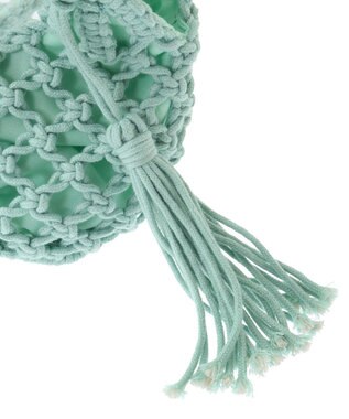 CRAFT STANDARD BOUTIQUE 別注/maison vert マクラメ手編みショルダーバッグ Blue Green