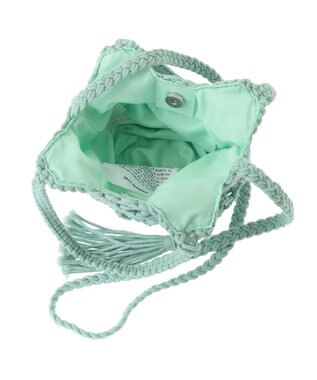 CRAFT STANDARD BOUTIQUE 別注/maison vert マクラメ手編みショルダーバッグ Blue Green