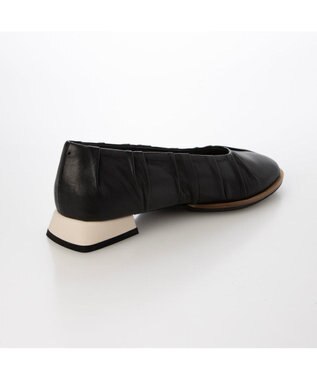 MODE ET JACOMO <D'ICI>ドレープデザインフラットシューズ ブラック