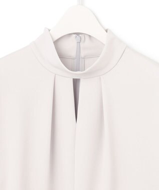 ICB L 【洗える】シャイニースムース ハイネックカットソー ライトグレー系