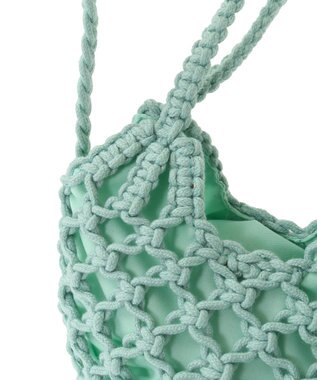 CRAFT STANDARD BOUTIQUE 別注/maison vert マクラメ手編みショルダーバッグ Blue Green