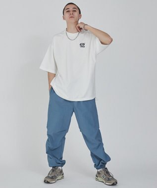 WEGO 【ウエストゴム/撥水/洗濯機可】ナイロンイージーパンツ ブルーその他