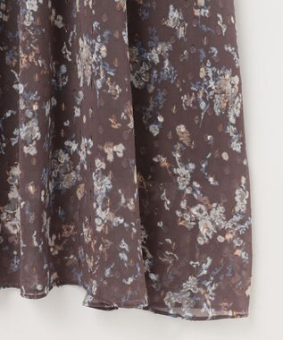 ANY SIS 【洗える】ニュアンスプリント ワンピース モカ系