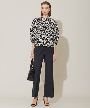 ICB 【洗える】 PEハイゲージJQ ニット ブラック×オフホワイト系