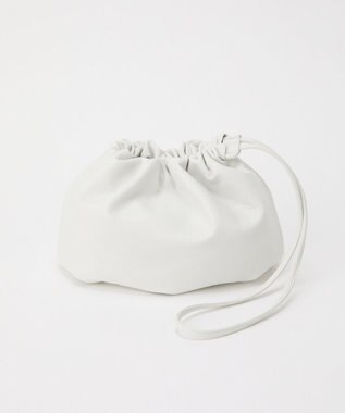 russet レザー巾着4WAYショルダーバッグ(CE-1454) White