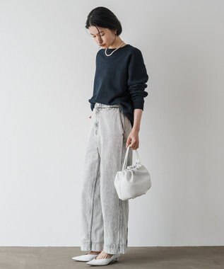 russet レザー巾着4WAYショルダーバッグ(CE-1454) White