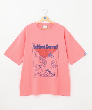 SHARE PARK MENS 【UNISEX】UVカット アートコラボTシャツ〈HIKING〉 コーラル