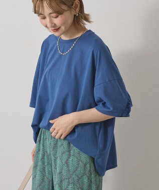 AMERICAN HOLIC バックフリルラウンドカットプルオーバー Deep Blue