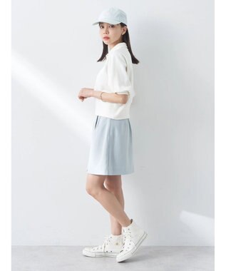 earth music&ecology ハーフジップショートプルオーバー Off White