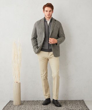 JOSEPH ABBOUD 【リラックスサイズ】ラムウールツィード ジャケット グレー系7