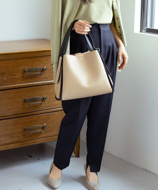 組曲 ノットデザイントートバッグ ベージュ系1