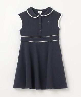 組曲 KIDS 【110-140㎝】カノコ ワンピース ネイビー系