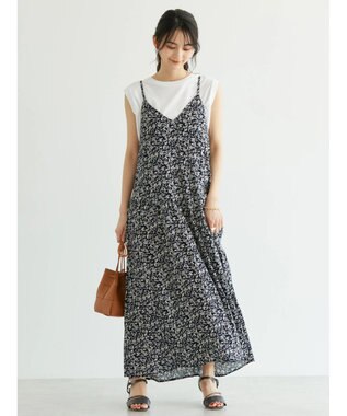 AMERICAN HOLIC ティアードギャザーキャミワンピース Navy