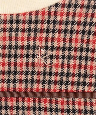 組曲 KIDS 【90-100㎝】チェックジャガード ワンピース ブラウン系3