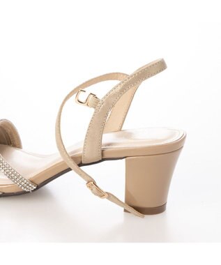 Riz raffinee <Riz raffinee>ラインストーンデザインサンダル ライトベージュメタリック