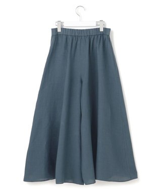 23区 S 【洗える】LIBECOリネン ガウチョ パンツ ダークグリーン系