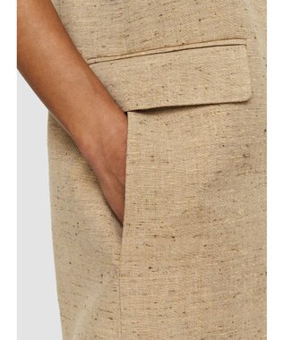 JOSEPH スペックルシルクリネン　ダブルブレステッドジレ Sesame