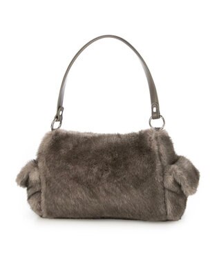 UNBILLION カシュカシュ cachecache / フェイクファーフラップポケット付き2wayショルダー GY