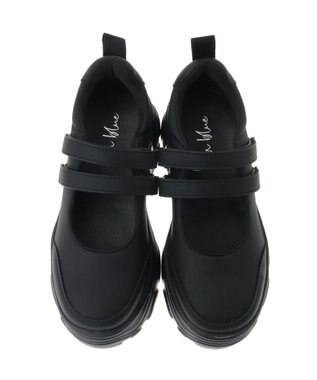 Green Parks ・ｒｉｃｈ　ｂｌｕｅ　厚底ストラップスニーカー Black