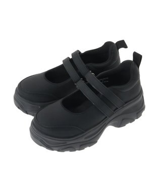 Green Parks ・ｒｉｃｈ　ｂｌｕｅ　厚底ストラップスニーカー Black