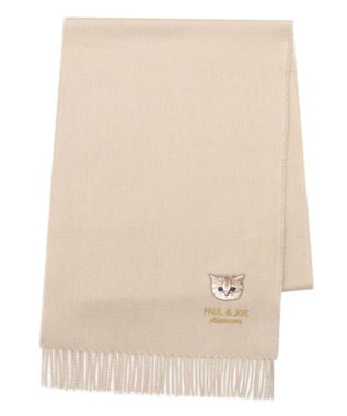 MOONBAT PAUL & JOE ACCESSOIRES ヌネットワッペン付きプレーンムースタッチマフラー（パッケージ入り）