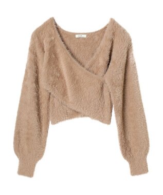 earth music&ecology ファークロスニットプルオーバー Beige