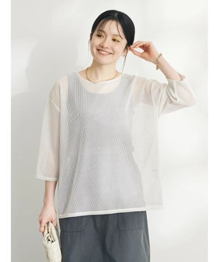 CRAFT STANDARD BOUTIQUE シアーストライププルオーバー Beige