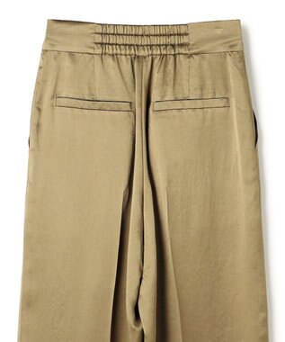 uncrave アセテートヴィンテージサテン ワイドパンツ カーキベージュ