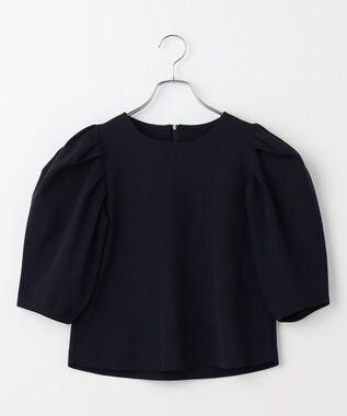 #Newans 【セレモニーにも】パフスリーブニット ネイビー