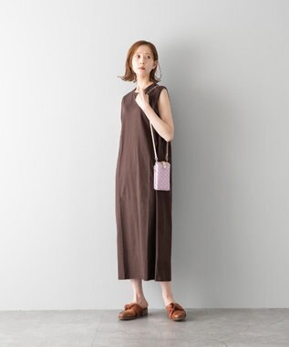 MIYABIYA La quoh with kirakaracho 南蛮七宝プリントレザー スマホショルダー 撫子色(ライラック)