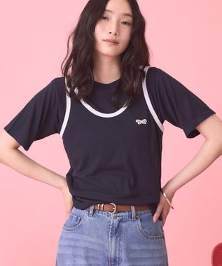 AMERICAN HOLIC 【PENNEY'S】配色タンクトップ+Tシャツ Navy