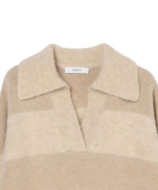 JOSEPH ブラッシュドストライプニット Powder