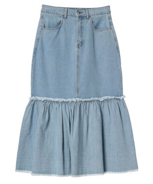 Green Parks ・Ｄｏｕｂｌｅ　Ｆｌａｇｓ　キリカエデニムスカート Light Indigo