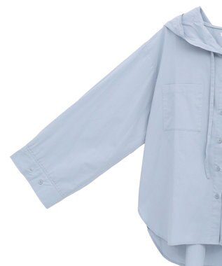 CRAFT STANDARD BOUTIQUE フーディーオーバーサイズシャツ Sax