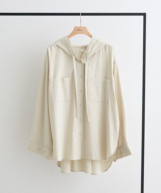 CRAFT STANDARD BOUTIQUE フーディーオーバーサイズシャツ Light Beige
