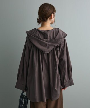 CRAFT STANDARD BOUTIQUE フーディーオーバーサイズシャツ Charcoal Gray